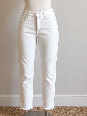 Ann Taylor White Skinny Crop Jeans